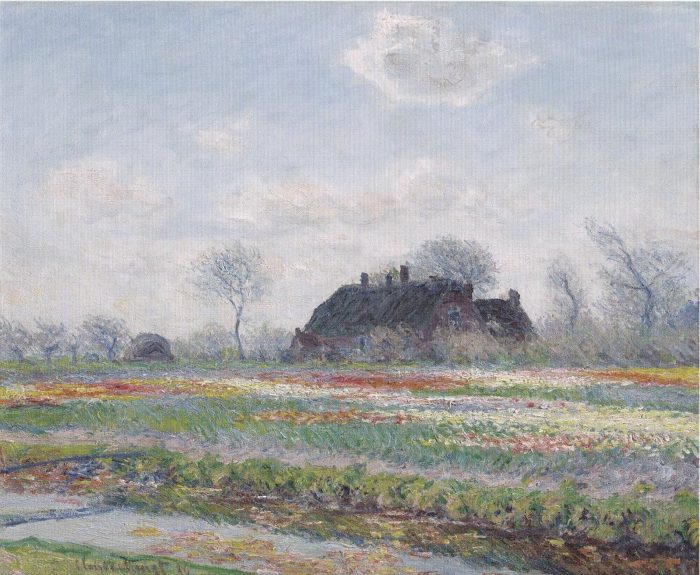 モネ　レイデン付近　サッセンハイムのチューリップ畑　1885年